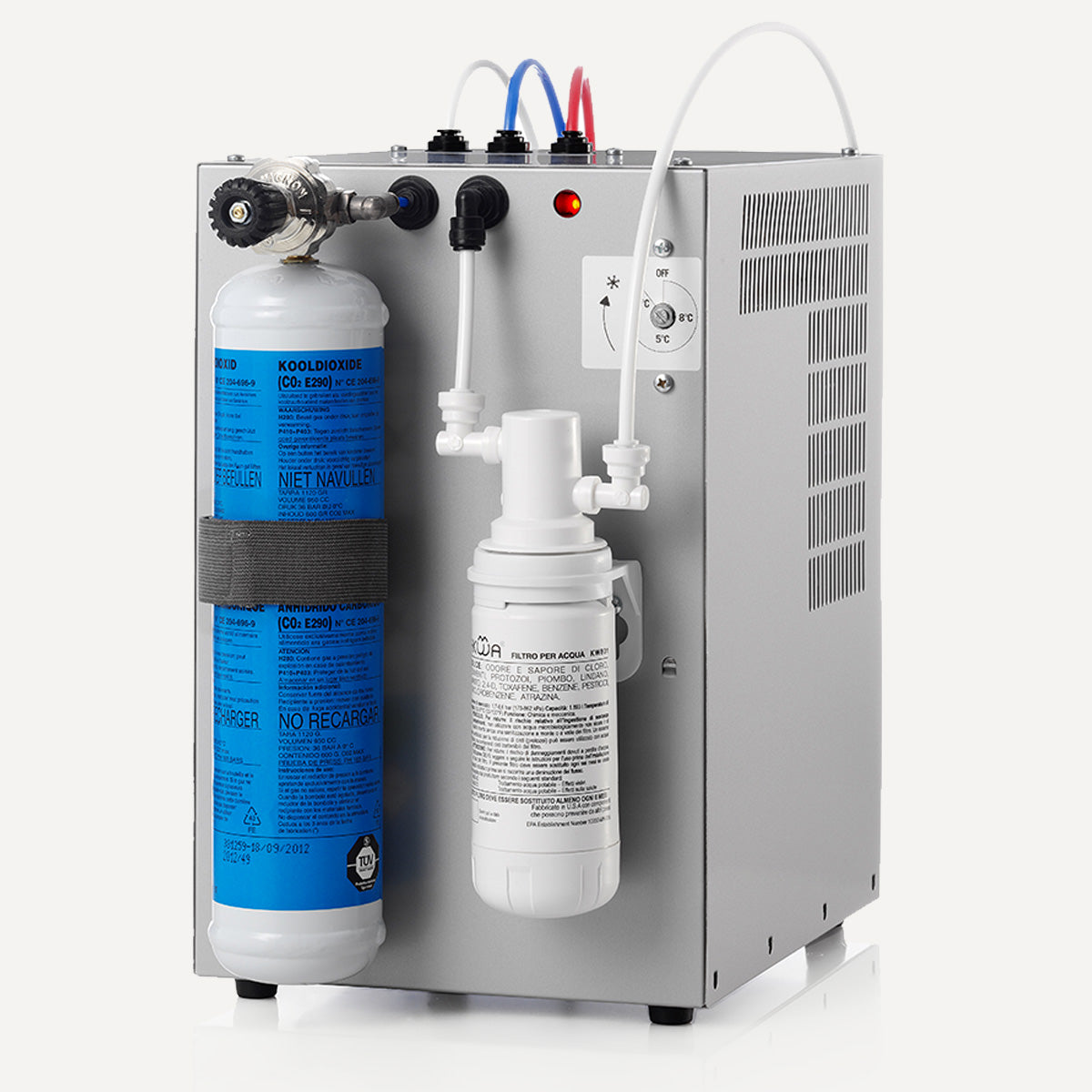 Ψύκτης Νερού UNITEKNO Ιταλίας *Κάτω Πάγκου με βρύση 5way (Κρύο, Ανθρακούχο, Θερμοκρασία Δωματίου)